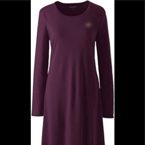Lands End Long Sleeve Supima Cotton Nightgown
